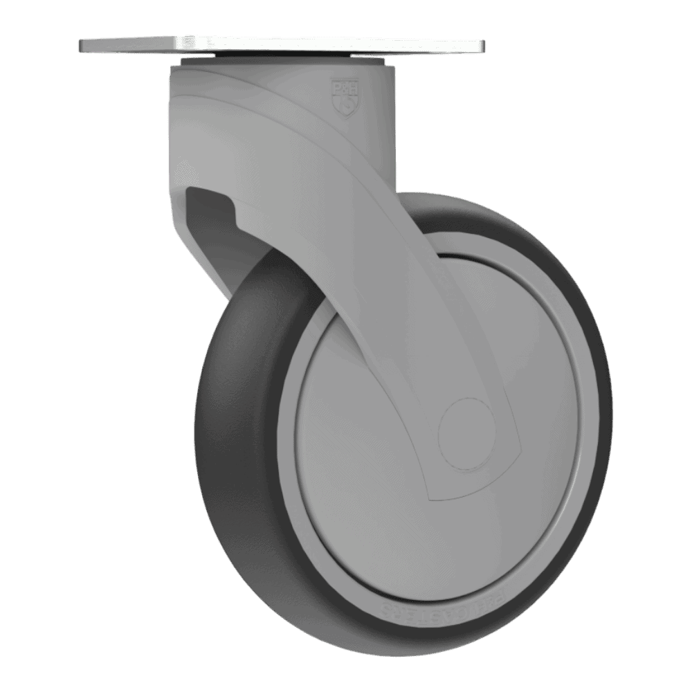 125mm swivel caster with TPE wheel for industrial use.
