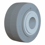 4-inch ElastoPro TPE caster wheel with 1-3/16" bore for industrial use.
