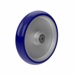 10-inch TPU caster wheel with 1/2" bore for industrial use.