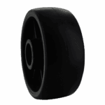 Black industrial caster wheel for heavy-duty applications.