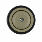 Heavy-duty industrial caster wheel with beige and black design for equipment mobility.
