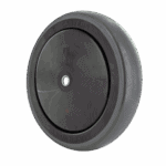 Heavy-duty black caster wheel for industrial equipment and furniture.
