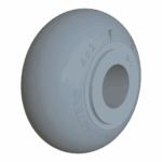 4-inch ElastoPro TPE caster wheel with 1-3/16" bore for smooth mobility.