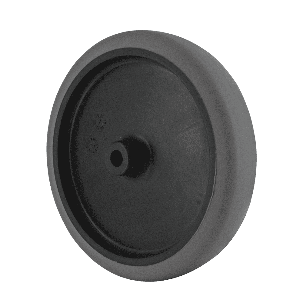 Durable 5-inch TPR caster wheel with 5/16 inch bore for industrial use.