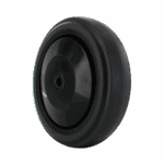 Black industrial caster wheel for heavy-duty applications.
