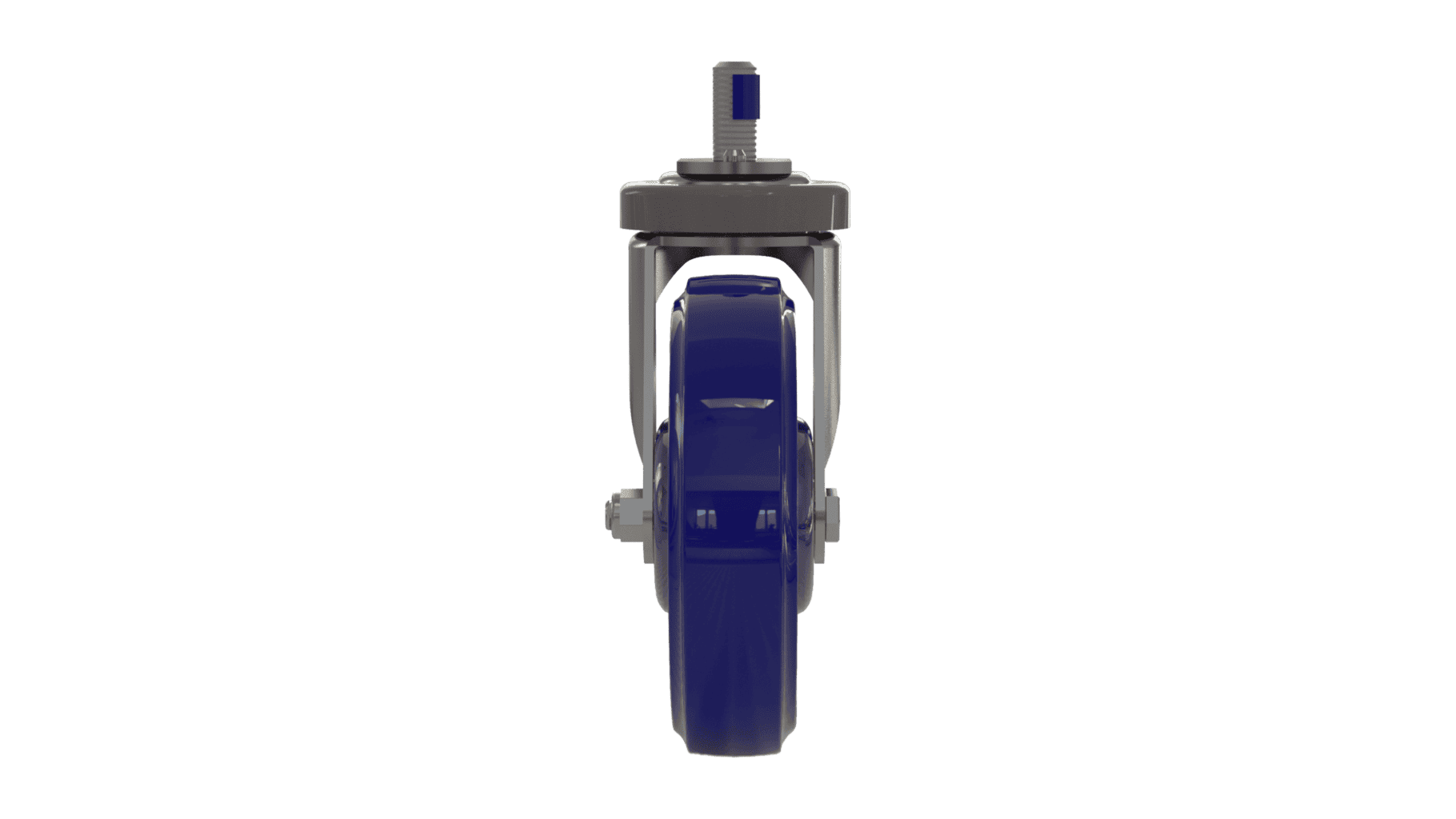Heavy-duty 5 inch caster wheel with TPU tire for smooth mobility.