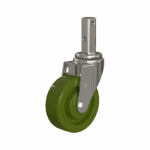 Heavy-duty 4-inch swivel caster with epoxy resin wheel for industrial use.