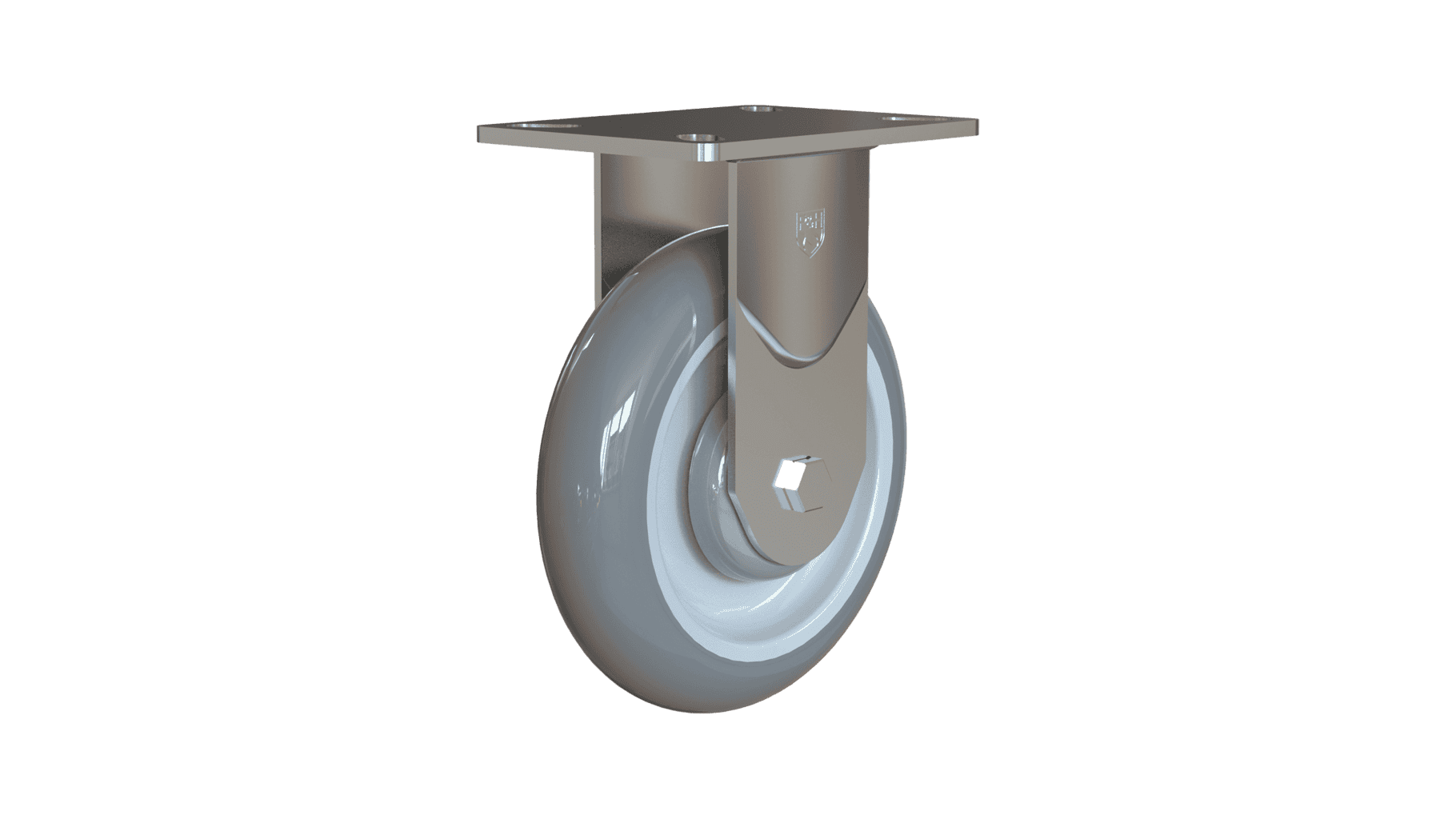 Heavy-duty 5 inch caster with TPU wheel for industrial use.