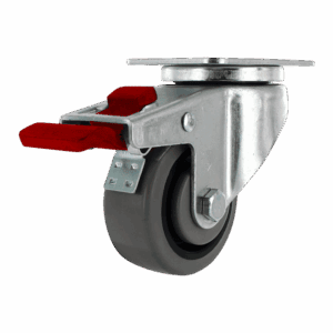 3" Swivel Caster with TPR Wheel and Total Lock Brake