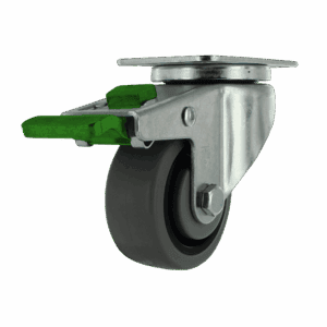 3" Swivel Caster with TPR Wheel and Directional Lock Brake