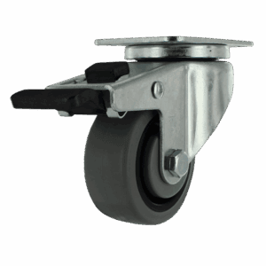 3" Swivel Caster with TPR Wheel and Top Brake