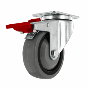 4" Swivel Caster with TPR Wheel and Total Lock Brake