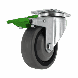 4" Swivel Caster with TPR Wheel and Directional Lock Brake