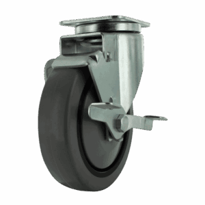 5" Swivel Caster with TPR Wheel and Side Brake