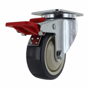 3-1/2" Swivel Caster with TPU Wheel and Total Lock Brake