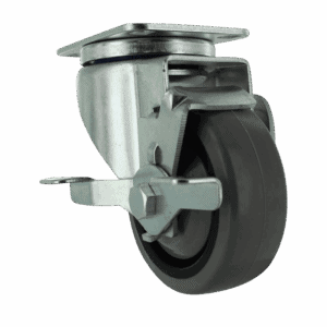 3-1/2" Swivel Caster with TPR Wheel and Side Brake