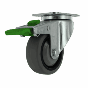 3" Swivel Caster with TPR Wheel and Directional Lock Brake