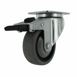 3-1/2" Swivel Caster with TPR Wheel and Top Brake