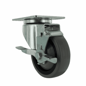 4" Swivel Caster with TPR Wheel and Side Brake