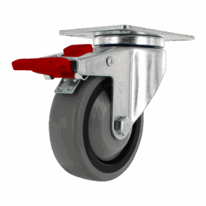 4" Swivel Caster with TPR Wheel and Total Lock Brake