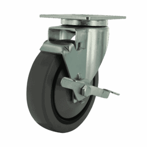 5" Swivel Caster with TPR Wheel and Side Brake