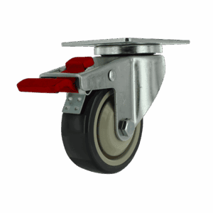 3-1/2" Swivel Caster with TPU Wheel and Total Lock Brake