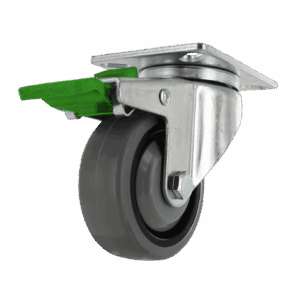 3-1/2" Swivel Caster with TPR Wheel and Directional Lock Brake