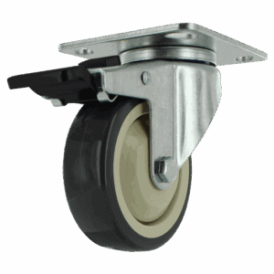 4" Swivel Caster with TPU Wheel and Top Brake