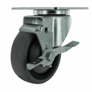 4" Swivel Caster with TPR Wheel and Side Brake