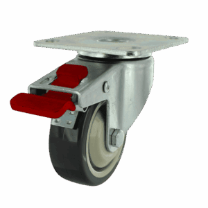 3-1/2" Swivel Caster with TPU Wheel and Total Lock Brake
