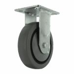 Heavy-duty 5 inch caster wheel with TPR rubber for smooth movement.