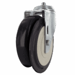 Heavy-duty 125mm swivel caster with TPU wheel for industrial use.