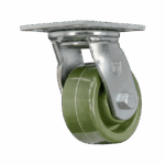 Heavy duty swivel caster with epoxy resin wheel for industrial use.