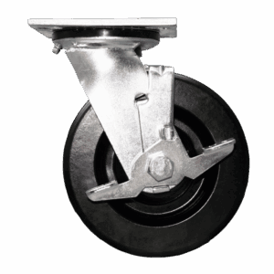 6" Heavy Duty Swivel Caster with Phenolic Wheel and Side Brake