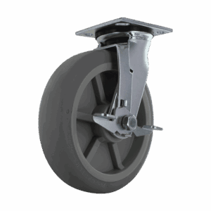 8" Heavy Duty Swivel Caster with TPR Wheel and Side Brake