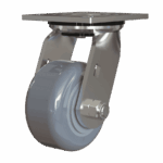 4-inch heavy duty swivel caster with TPR wheel for industrial use.