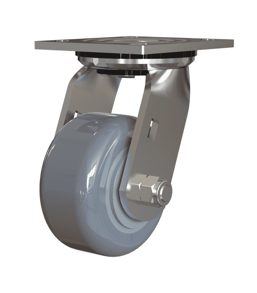 4-inch heavy duty swivel caster with TPR wheel for industrial use.