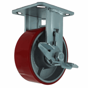 5" Heavy Duty Rigid Caster with TPU Wheel and Side Brake