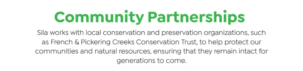 Learn about us and our commitment to preserving nature. Sila's community partnerships with local conservation organizations focus on protecting vital natural resources, fostering a sustainable future for all.