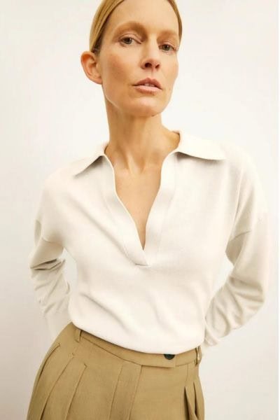 Cotton Silk Knit Pullover