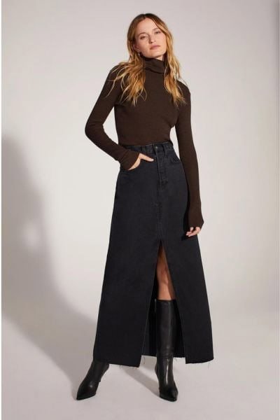 Denim Maxi Skirt