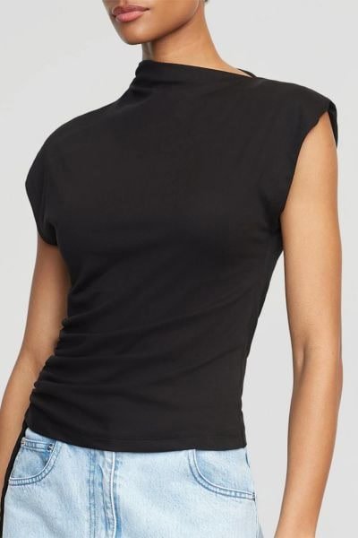 Jocelyn Asymmetric Ruched Side Tee