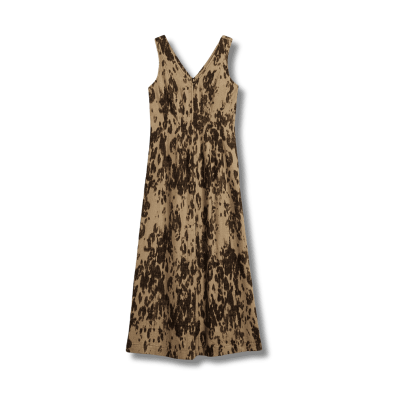 Linen Cotton Seam Bodice Maxi Dress