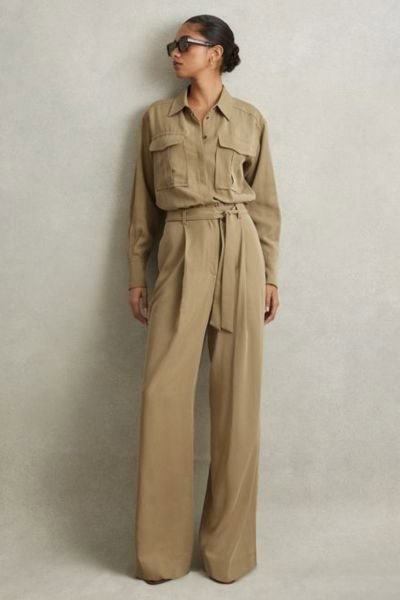 Lyocell Wide Leg Jumpsuit