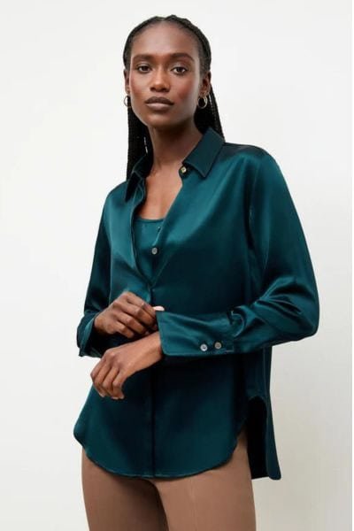 Silk Button Down Shirt