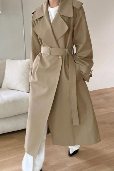 Trench Coat in Sand