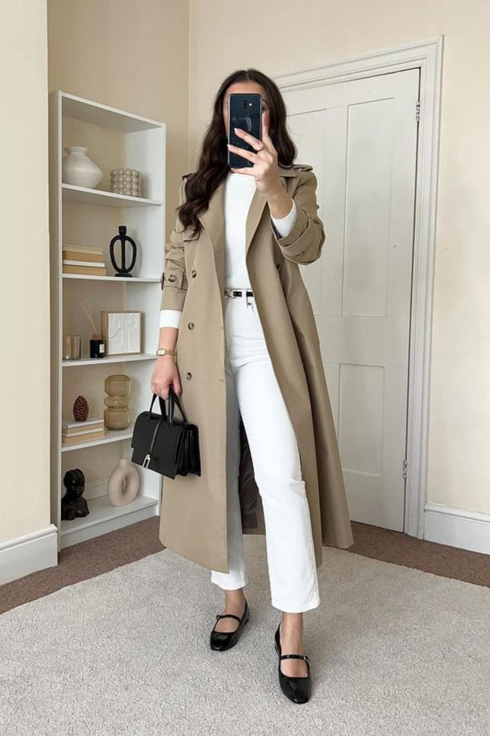 Jeans outfit for work white jean turtleneck
