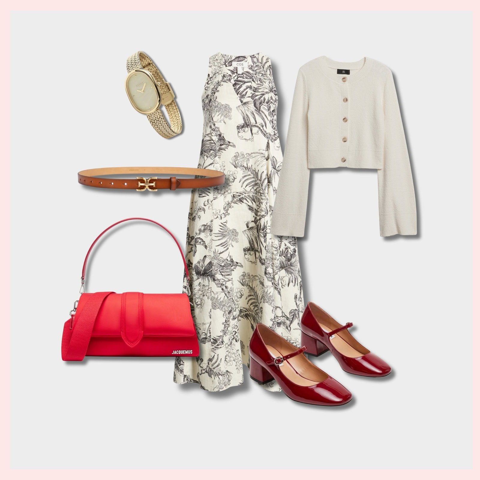 Printed Dress outfit with Mary Jane