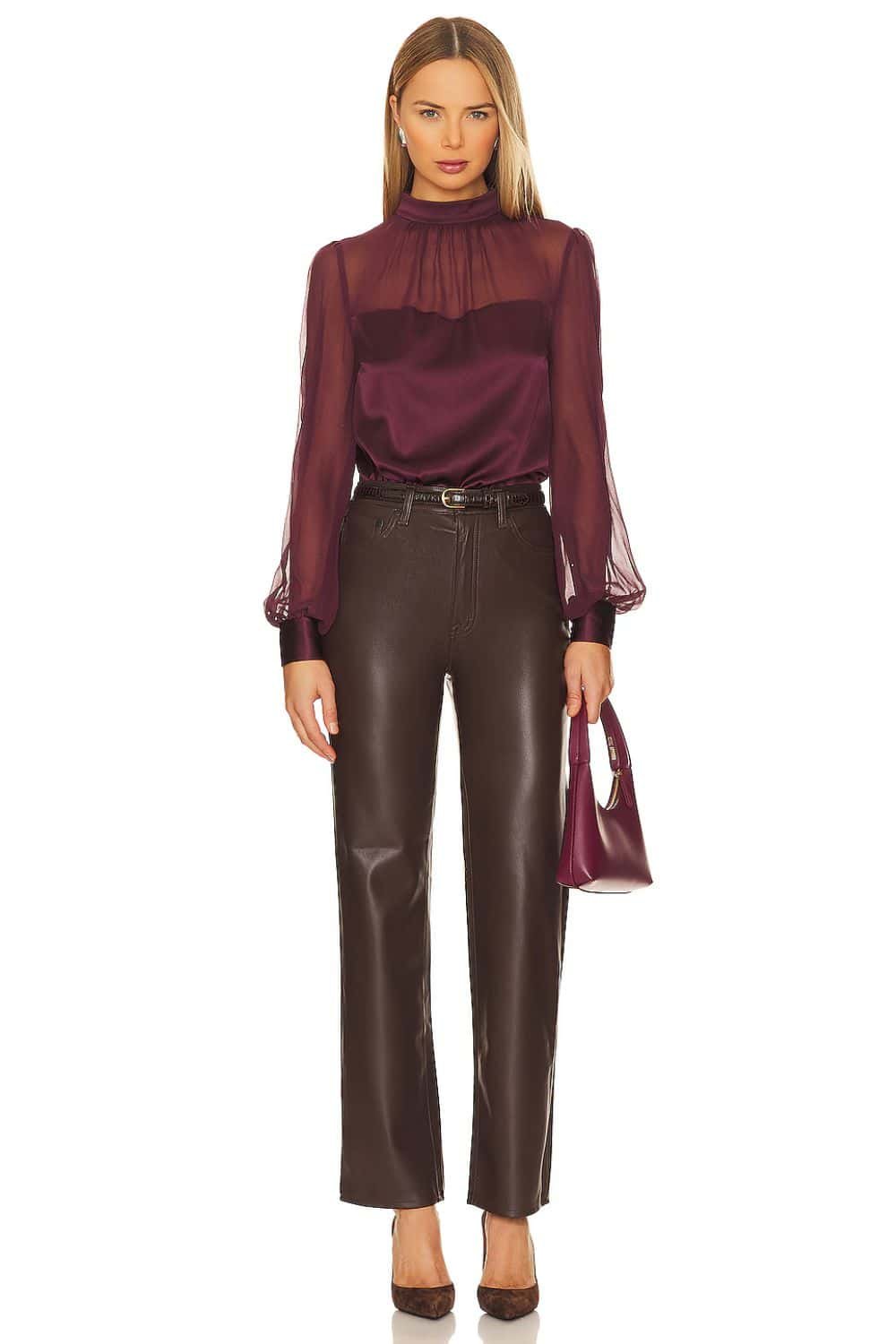 What to wear to opera with Silk Long Sleeve Blouse + Dress Pants + Heels