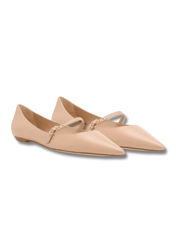 Emilia Leather Mary Jane Ballerina Flats